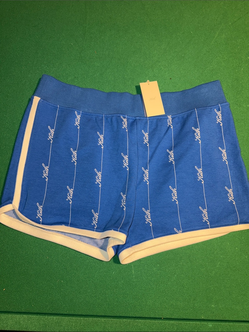 Kith Blue Athletic Shorts with White Trim
